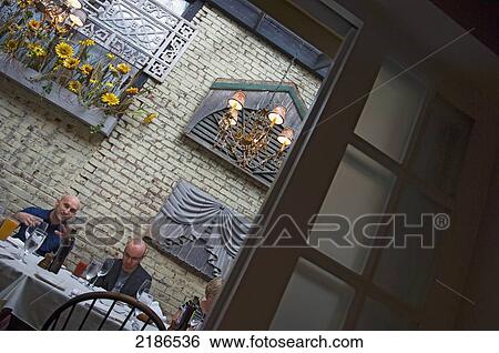 Stock Photograph - USA, Lunch at Restaurant Nora first Organic Certified restaurant in USA; Washington DC. Fotosearch