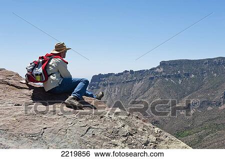 USA, Man looking at remote mountain view; Texas View Large Photo Image Stock Photograph - USA, Man looking at remote mountain view; Texas. Fotosearch