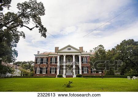Stock Image - USA, Mississippi, Auburn Historic House; Natchez. Fotosearch