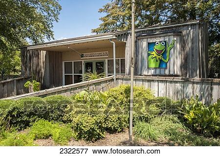 Stock Photo - USA, Mississippi, birthplace of Kermit Frog; Leland, Jim Henson Museum. Fotosearch