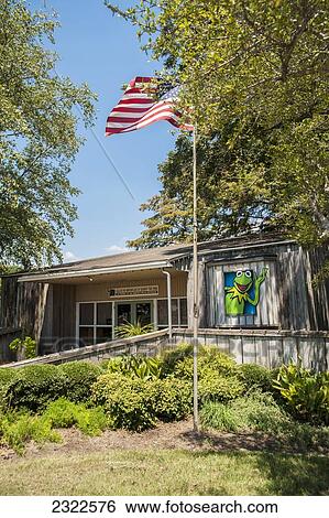 Stock Photograph - USA, Mississippi, birthplace of Kermit Frog; Leland, Jim Henson Museum. Fotosearch