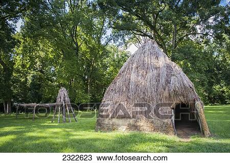 Stock Image - USA, Mississippi, Grand Village of Natchez Indians; Natchez. Fotosearch