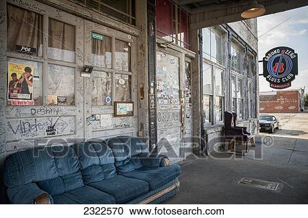 Stock Image - USA, Mississippi, Ground Zero Blues Club; Clarksdale. Fotosearch