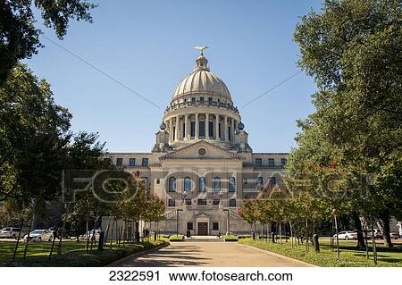 Stock Image - USA, Mississippi, Mississippi State Capitol; Jackson. Fotosearch