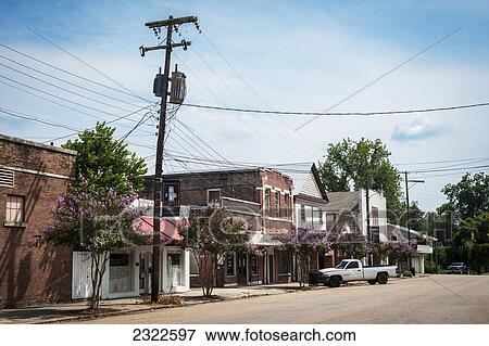 Stock Photo - USA, Mississippi, Street scene; Port Gibson. Fotosearch
