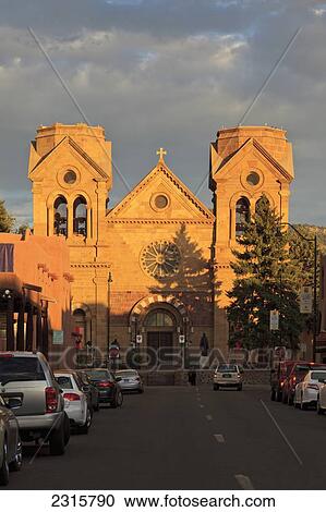 USA, New Mexico, Santa Fe, Cathedral Basilica of Saint Francis of Assisi, commonly known as Saint Francis Cathedral View Large Photo Image Stock Image - USA, New Mexico, Santa Fe, Cathedral Basilica of Saint Francis of Assisi, commonly known as Saint Francis Cathedral. Fotosearch