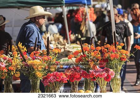 USA, New Mexico, Santa Fe, Shoppers at Santa Fe Saturday Market next to rail yard enjoy bounty of fall harvest View Large Photo Image Stock Image - USA, New Mexico, Santa Fe, Shoppers at Santa Fe Saturday Market next to rail yard enjoy bounty of fall harvest. Fotosearch