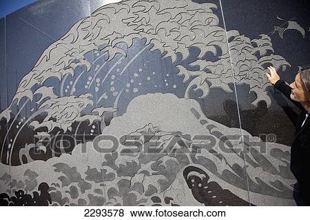 Stock Photo - Usa, New York, Detail Of Twa Flight 800 International Memorial; Long Island. Fotosearch