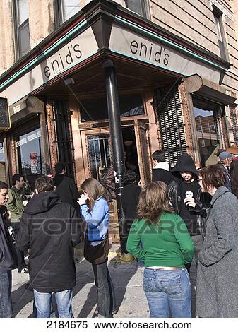 Usa, New York State, New York City, Brooklyn, People Relaxing By Corner Shop; Williamsburg View Large Photo Image Stock Photography - Usa, New York State, New York City, Brooklyn, People Relaxing By Corner Shop; Williamsburg. Fotosearch