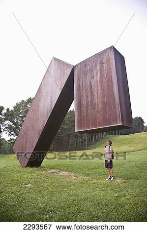 Stock Photo - Usa, New York, Suspended Sculpture By Menashe Kadishman At Storm King Art Center; Mountainville. Fotosearch