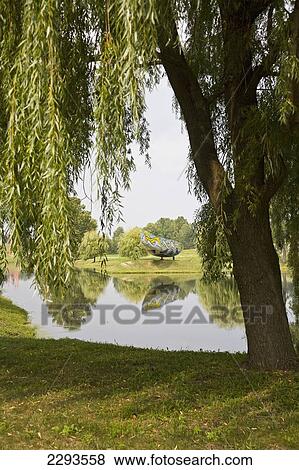 Stock Photo - Usa, New York, View Of Roy Lichtenstein America's Cup Boat At Storm King Art Center; Mountainville. Fotosearch