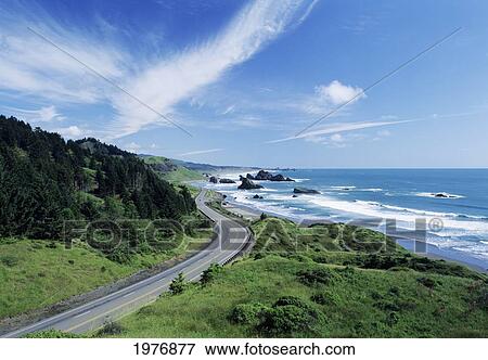 USA, Pistol River State Park Along Winding Highway 101; Oregon View Large Photo Image Stock Photo - USA, Pistol River State Park Along Winding Highway 101; Oregon. Fotosearch