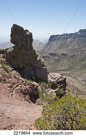 Picture - USA, Remote area with rock formations; Texas. Fotosearch