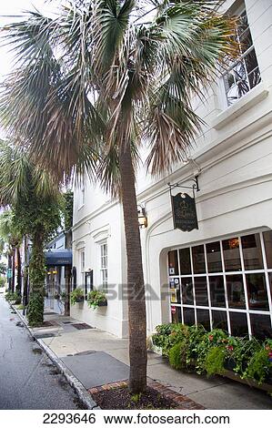 Stock Photograph - Usa, South Carolina, Queen Restaurant Exterior; Charleston. Fotosearch