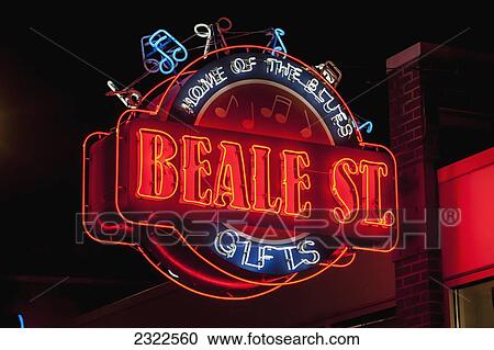 USA, Tennessee, Neon lights in Beale Street; Memphis View Large Photo Image Stock Image - USA, Tennessee, Neon lights in Beale Street; Memphis. Fotosearch