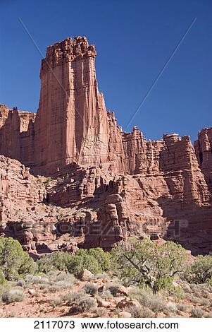Stock Image - USA, Utah, Moab, Fisher Towers. Fotosearch