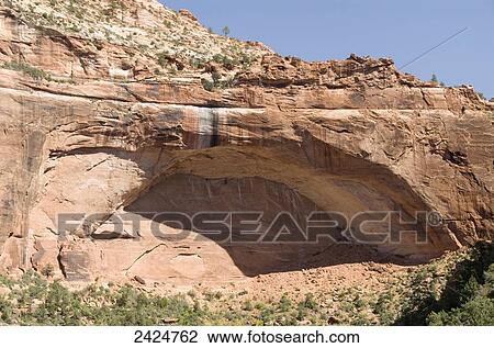 USA, Utah, Zion National Park, Views from the Zion-Mount Carmel Highway, A sandstone alcove. View Large Photo Image Stock Image - USA, Utah, Zion National Park, Views from the Zion-Mount Carmel Highway, A sandstone alcove.. Fotosearch