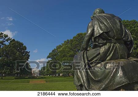 Picture - USA, Virginia, University of Virginia Rotunda and academical village. Founded by Thomas Jefferson; Charlottesville. Fotosearch
