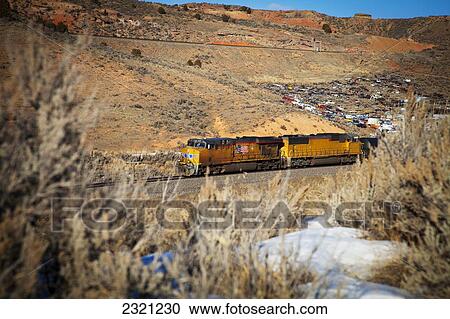 USA, Wyoming, View of train View Large Photo Image Stock Image - USA, Wyoming, View of train. Fotosearch