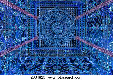 Stock Photography - Using More Than 850000 Leds To Light Their Street Calle Cuba At Fallas Festival; Valencia, Spain. Fotosearch