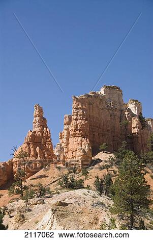 Stock Image - Utah, Bryce Canyon National Park, Rock formations make up Fairyland Canyon.. Fotosearch