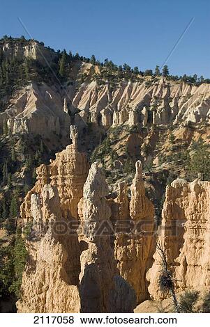 Stock Photo - Utah, Bryce Canyon National Park, Rock formations make up Fairyland Canyon.. Fotosearch