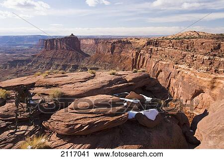Stock Image - Utah, Canyonlands National Park, Holeman Spring Canyon Overlook.. Fotosearch