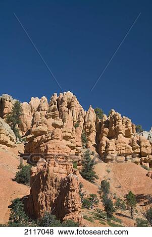 Utah, Dixie National Forest, Claron limestone formations in Red Canyon. View Large Photo Image Stock Photo - Utah, Dixie National Forest, Claron limestone formations in Red Canyon.. Fotosearch