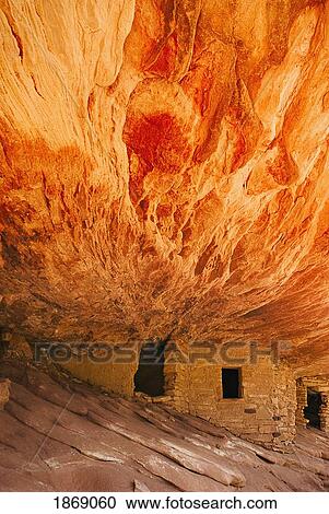 Stock Image - Utah, United States Of America; The House On Fire Indian Ruins. Fotosearch