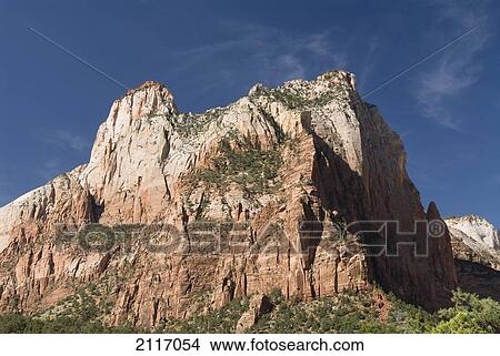 Picture - Utah, Zion National Park, Mountains from the Zion Mount Camel Highway.. Fotosearch