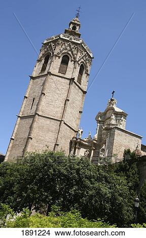 Valencia Cathedral And Miguelete Bell Tower View Large Photo Image Picture - Valencia Cathedral And Miguelete Bell Tower. Fotosearch