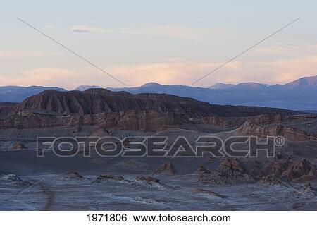 Valle De La Luna (Moon Valley) In The Cordillera De La Sal At Dusk, San Pedro De Atacama, Antofagasta Region, Chile View Large Photo Image Stock Photograph - Valle De La Luna (Moon Valley) In The Cordillera De La Sal At Dusk, San Pedro De Atacama, Antofagasta Region, Chile. Fotosearch