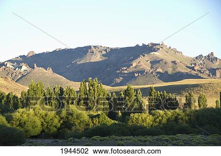 Stock Image - Valle Encantado by the Limay River, Rio, Argentina. Fotosearch
