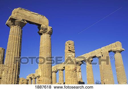 Stock Photo - Valley Of The Temples, Agrigento. Fotosearch