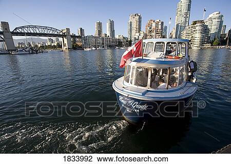 Vancouver, Canada; Boat Crossing River Towards City View Large Photo Image Stock Image - Vancouver, Canada; Boat Crossing River Towards City. Fotosearch