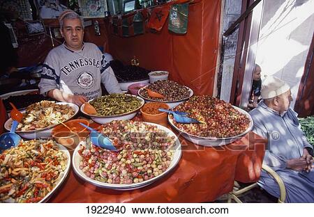 Stock Image - Variety Of Olives On Sale.. Fotosearch