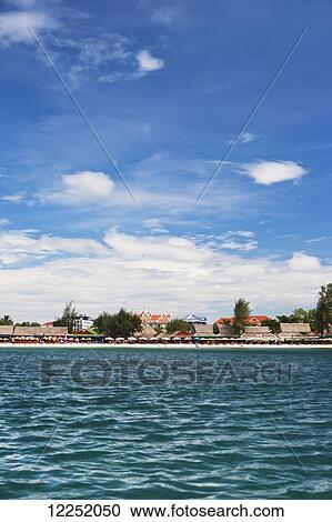 Various bars and restaurants stand side by side along the beach at Serendipity Beach; Sihanoukville, Cambodia View Large Photo Image Stock Image - Various bars and restaurants stand side by side along the beach at Serendipity Beach; Sihanoukville, Cambodia. Fotosearch