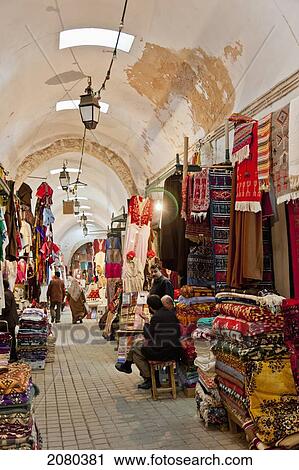 Various Goods In The Souk Inside The Medina; Sfax, Tunisia, North Africa View Large Photo Image Stock Image - Various Goods In The Souk Inside The Medina; Sfax, Tunisia, North Africa. Fotosearch