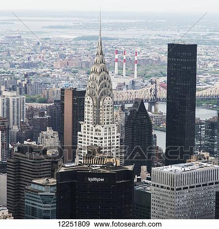 Stock Photo - Various skyscrapers in Manhattan; New York City, New York, United States of America. Fotosearch
