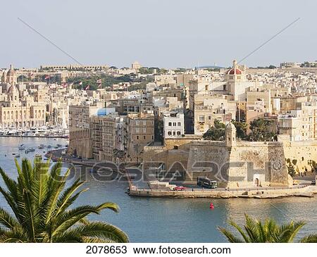 Vedette, As Seen From Valletta, Senglea, Malta View Large Photo Image Stock Image - Vedette, As Seen From Valletta, Senglea, Malta. Fotosearch