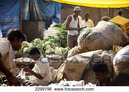 Stock Photograph - Vegetable market, Chaudi Market, Chaudi, Goa, India.. Fotosearch