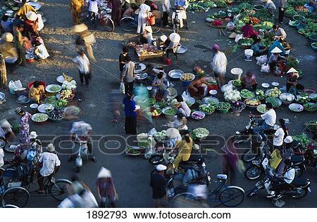 Vegetable Market, Elevated View View Large Photo Image Stock Image - Vegetable Market, Elevated View. Fotosearch