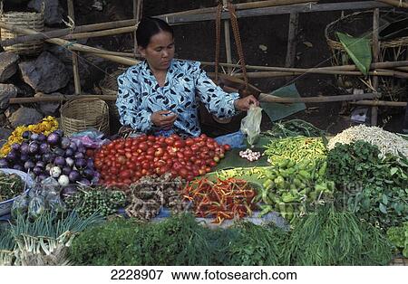 Vegetable Market, Luang Phrabang/Prabang Market, Laos. View Large Photo Image Stock Photo - Vegetable Market, Luang Phrabang/Prabang Market, Laos.. Fotosearch