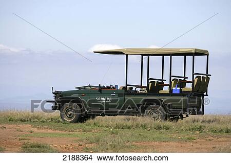 Picture - Vehicle for a game drive, Samara Private Game Reserve; South Africa. Fotosearch