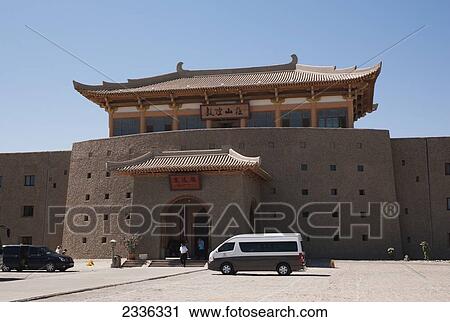 Vehicles Parked Outside A Building Of Traditional Chinese Architecture; China View Large Photo Image Stock Image - Vehicles Parked Outside A Building Of Traditional Chinese Architecture; China. Fotosearch