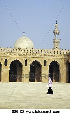Veiled Girl Walking Through Courtyard Ibn Tulun Mosque View Large Photo Image Stock Image - Veiled Girl Walking Through Courtyard Ibn Tulun Mosque. Fotosearch