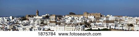 Vejer De La Frontera, Andalusia, Spain; A View Of The Old Town View Large Photo Image Picture - Vejer De La Frontera, Andalusia, Spain; A View Of The Old Town. Fotosearch