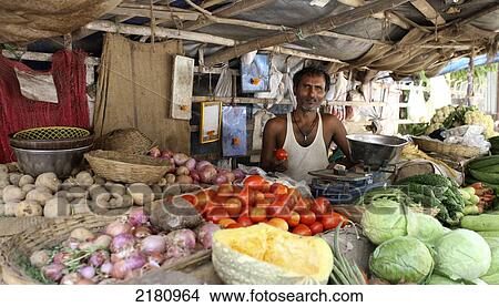 Vendor selling produce at the city market; Mumbai, India View Large Photo Image Picture - Vendor selling produce at the city market; Mumbai, India. Fotosearch