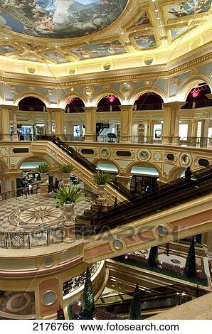 Stock Photograph - Venetian Casino Interior, Macau, China, 2008. Fotosearch