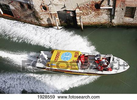 Venetian Nautical Ambulance; Venice, Italy View Large Photo Image Stock Photo - Venetian Nautical Ambulance; Venice, Italy. Fotosearch